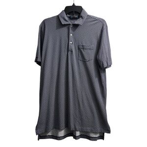 Polo Golf Ralph Lauren Polo Shirt Pima Cotton Short‎ Sleeve Geometric Print M